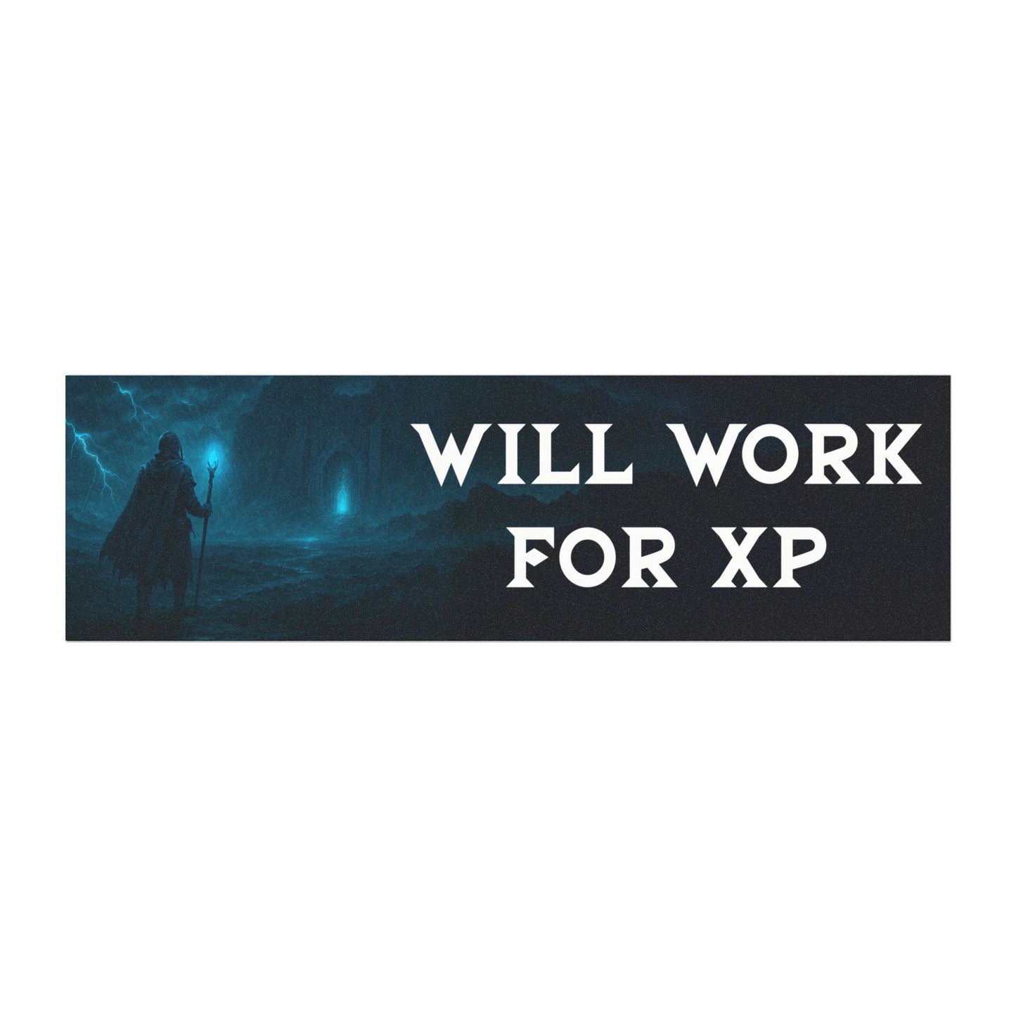 Will Work for XP – Fantasy Gamer Car Magnet | Fun Vehicle Decor for D&D Fans