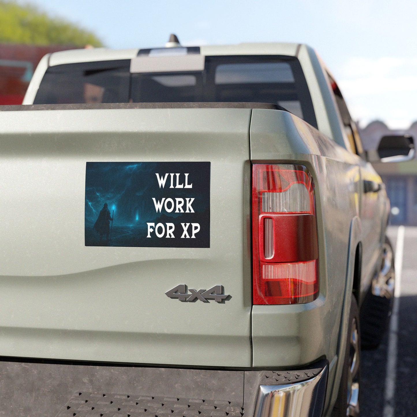 Will Work for XP – Fantasy Gamer Car Magnet | Fun Vehicle Decor for D&D Fans