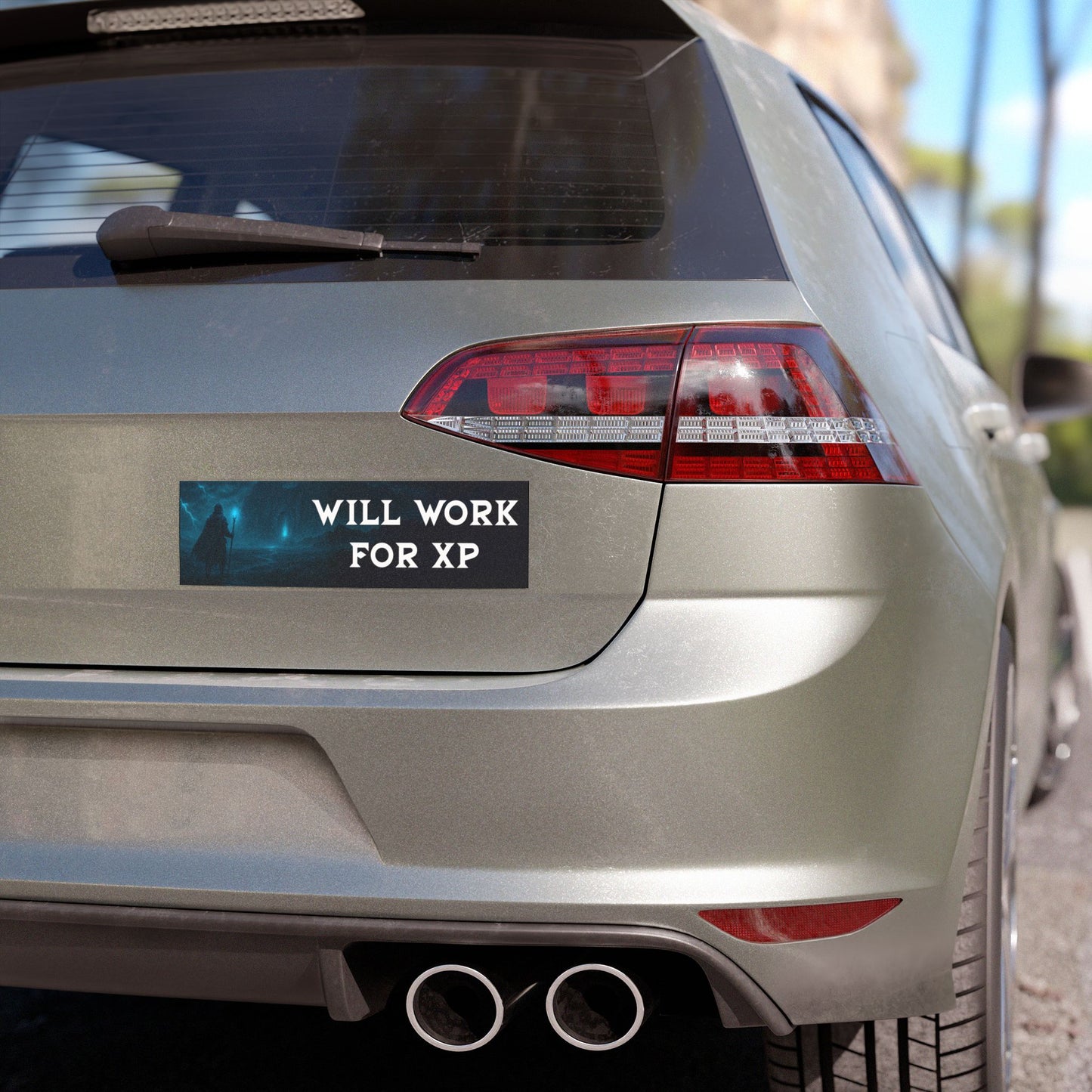 Will Work for XP – Fantasy Gamer Car Magnet | Fun Vehicle Decor for D&D Fans