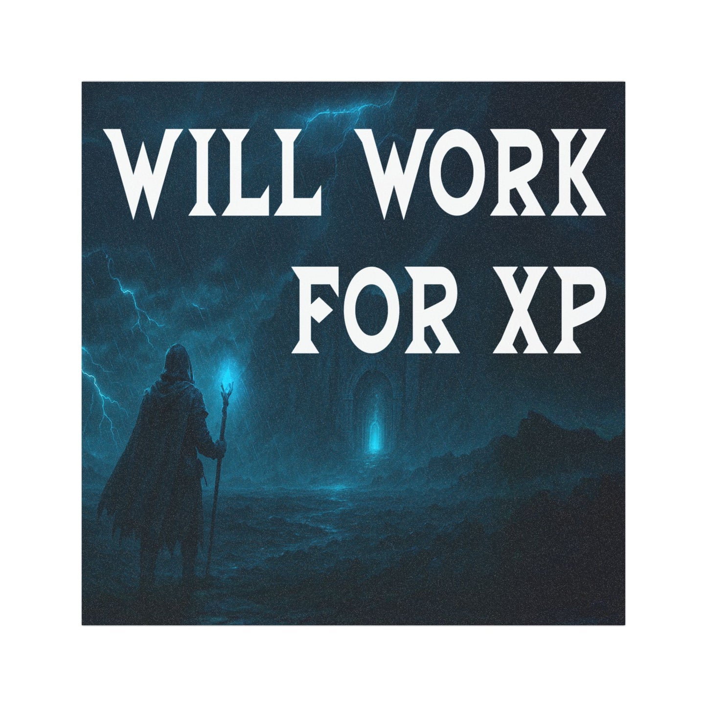 Will Work for XP – Fantasy Gamer Car Magnet | Fun Vehicle Decor for D&D Fans