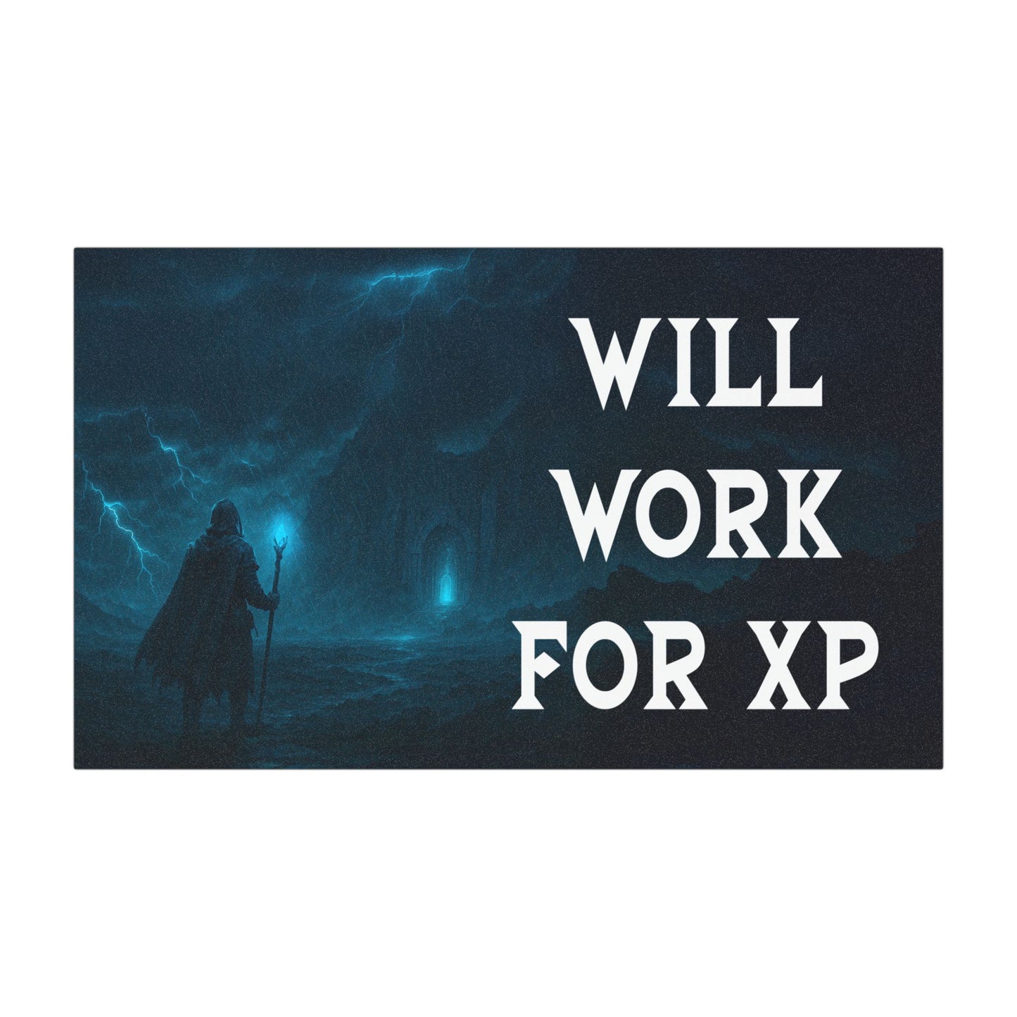 Will Work for XP – Fantasy Gamer Car Magnet | Fun Vehicle Decor for D&D Fans