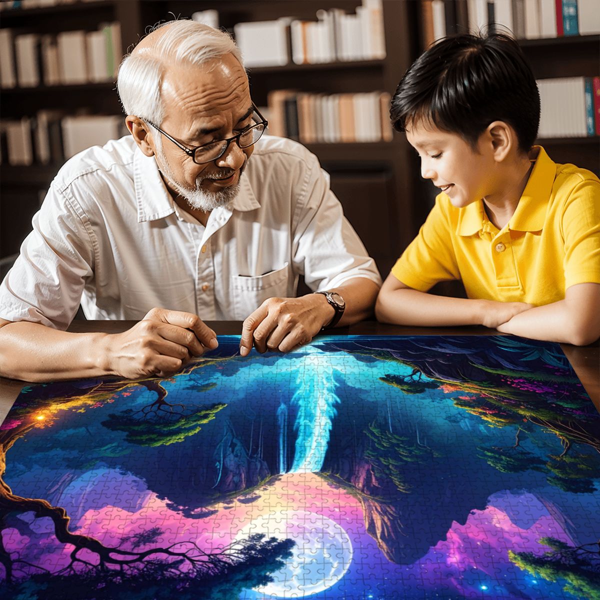 Relaxing puzzle activity for adults, families, and fantasy lovers