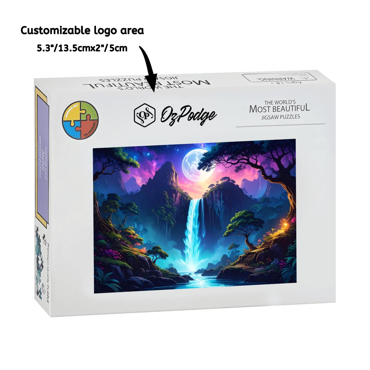 Large format jigsaw puzzle with vibrant fantasy artwork