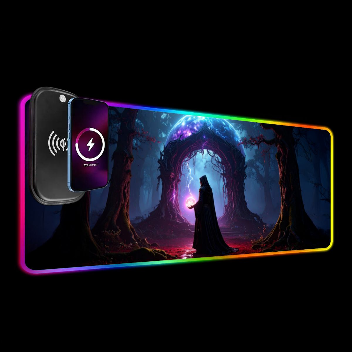 Wizard RGB Mouse Pad with wireless charging detail