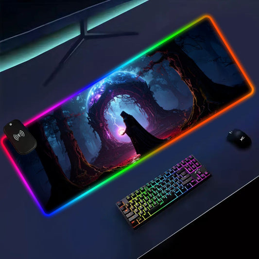Large fantasy desk accessory with keyboard and mouse