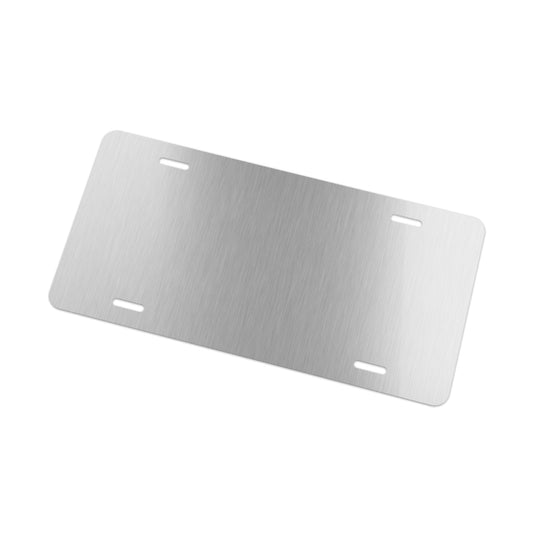Metallic backing of vanity license plate