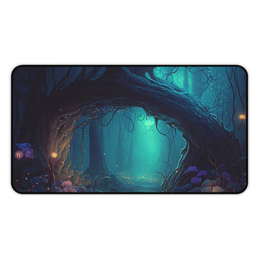 Close up of Enchanted Forest Gaming Mat/Mousepad