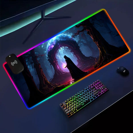 Extra Large Wizard RGB Gaming Mouse Pad top view