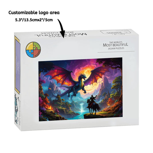 Epic Dragon & Knight 1000-Piece Jigsaw Puzzle | Oak Wood Advanced Puzzle