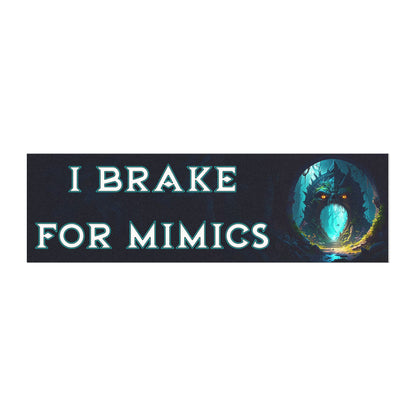I Brake for Mimics Car Magnet – Funny Fantasy Gift for DnD & RPG Fans