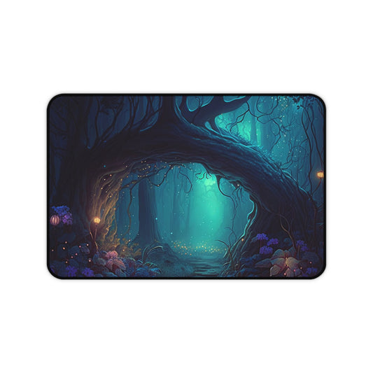 Close up of Enchanted Forest Gaming Mat/Mousepad