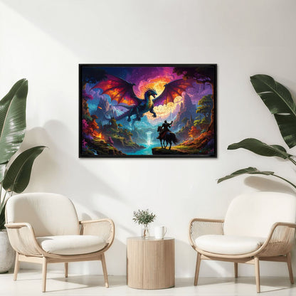 Epic Dragon & Knight 1000-Piece Jigsaw Puzzle | Oak Wood Advanced Puzzle