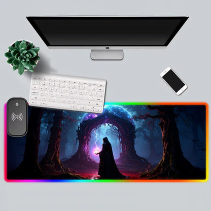 Wizard mouse pad 14 RGB lighting modes display